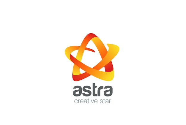 Plantilla de diseño de logotipo estrella.