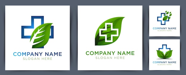 Plantilla de diseño de logotipo de farmacia médica y bienestar logotipo vectorial Iconos médicos