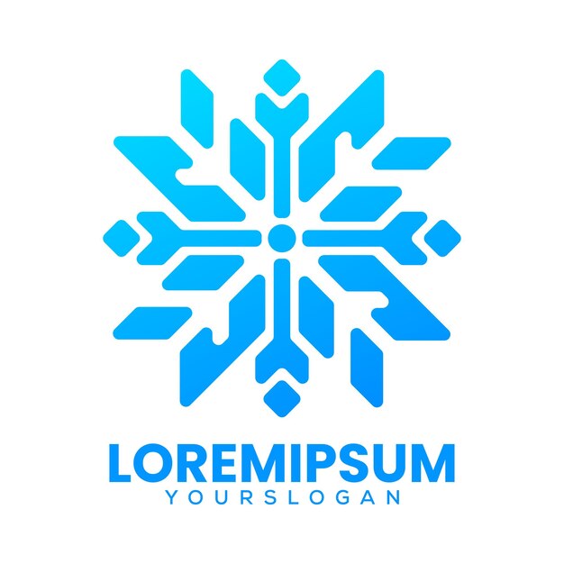 plantilla de diseño del logotipo de la flor de nieve