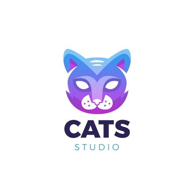plantilla de diseño de logotipo de gato