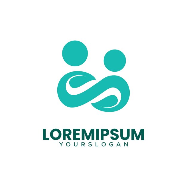 Plantilla de diseño de logotipo de hoja humana