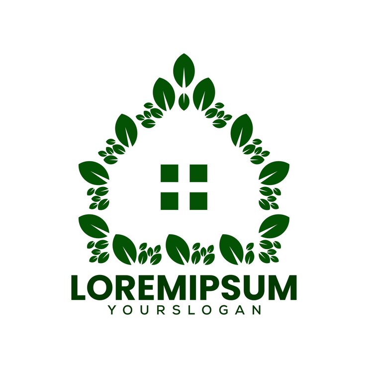 Vector gratuito plantilla de diseño de logotipo de hoja de inicio