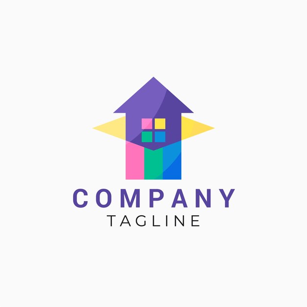 Plantilla de diseño de logotipo de imprenta de diseño plano