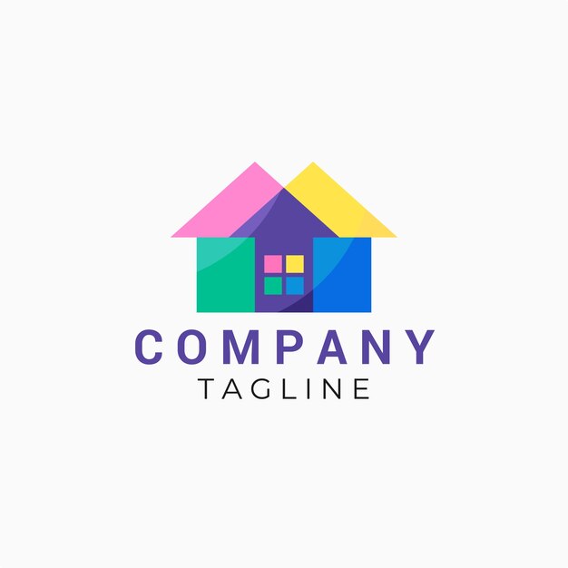 Plantilla de diseño de logotipo de imprenta de diseño plano