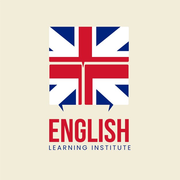 Plantilla de diseño de logotipo en inglés