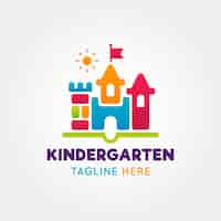 Vector gratuito plantilla de diseño de logotipo de jardín de infantes