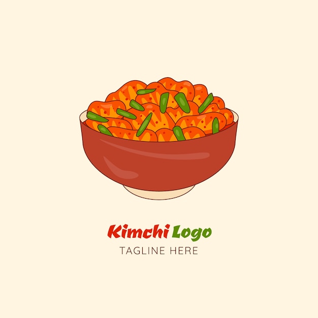 Vector gratuito plantilla de diseño de logotipo de kimchi