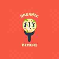 Vector gratuito plantilla de diseño de logotipo de kimchi