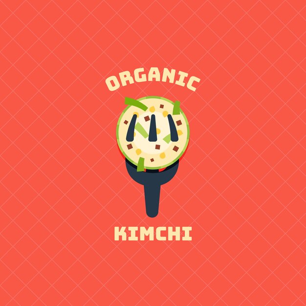 Plantilla de diseño de logotipo de kimchi