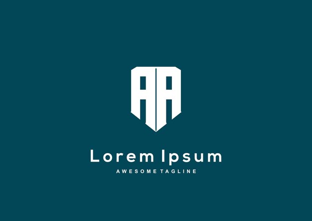 Plantilla de diseño de logotipo de letra AA