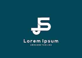 Vector gratuito plantilla de diseño de logotipo de letra js