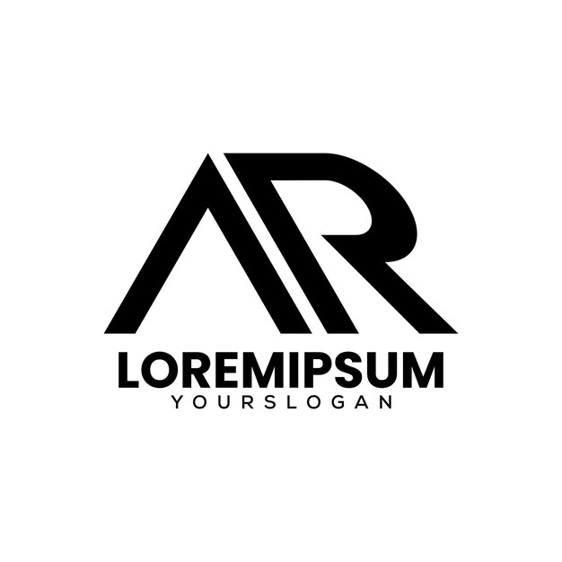 plantilla de diseño del logotipo de la letra r
