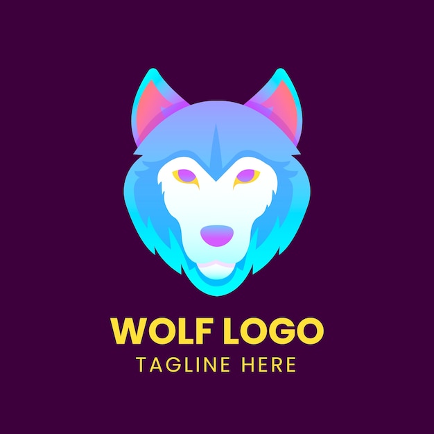 Vector gratuito plantilla de diseño de logotipo de lobo