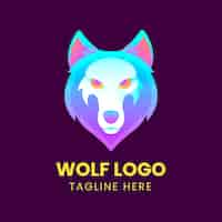 Vector gratuito plantilla de diseño de logotipo de lobo