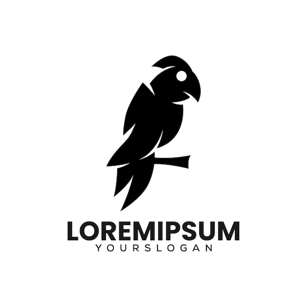 Vector gratuito plantilla de diseño de logotipo de loro