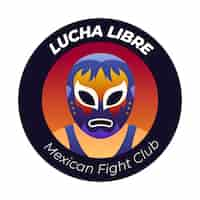 Vector gratuito plantilla de diseño de logotipo de lucha libre degradado