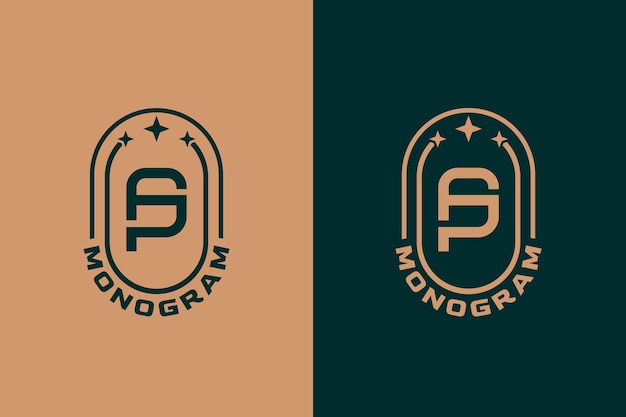 Plantilla de diseño de logotipo de monograma ap de diseño plano