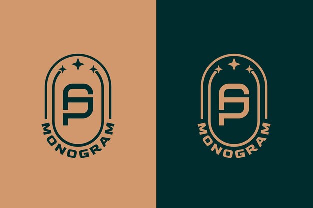 Plantilla de diseño de logotipo de monograma ap de diseño plano