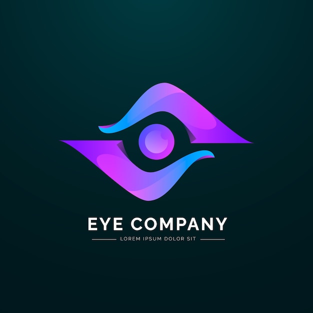 Vector gratuito plantilla de diseño de logotipo de ojo