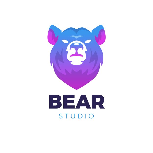 plantilla de diseño de logotipo de oso