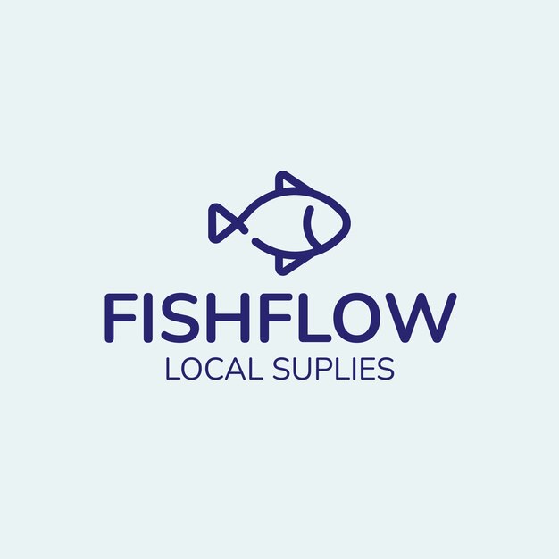 plantilla de diseño del logotipo de los peces
