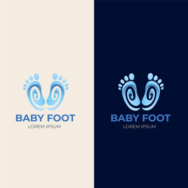 Plantilla de diseño del logotipo del pie de bebé