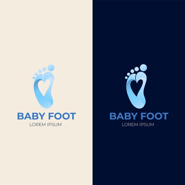 Plantilla de diseño del logotipo del pie de bebé