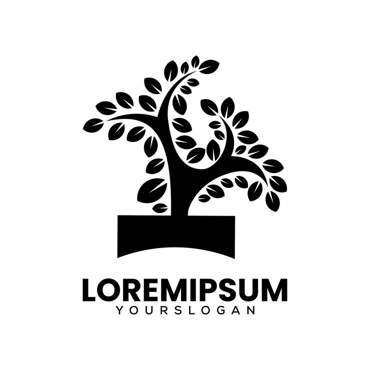 Vector gratuito plantilla de diseño de logotipo de plantación de semillas de árboles