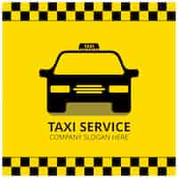 Vector gratuito plantilla de diseño de logotipo de taxi