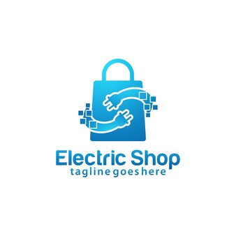 Plantilla de diseño de logotipo de tienda eléctrica