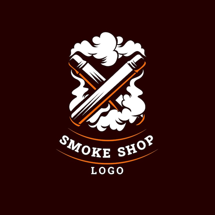 Vector gratuito plantilla de diseño del logotipo de la tienda de humo