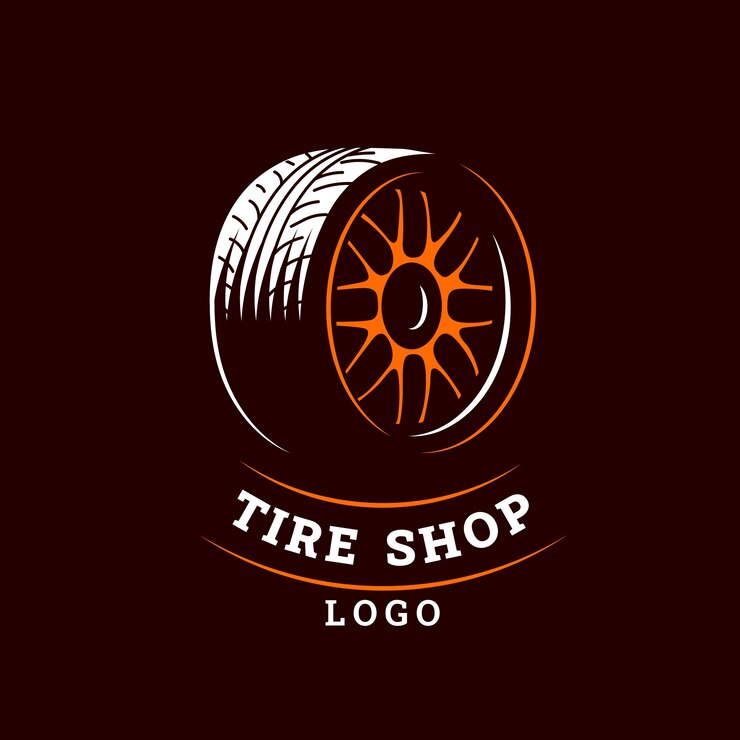 Vector gratuito plantilla de diseño de logotipo de tienda de neumáticos