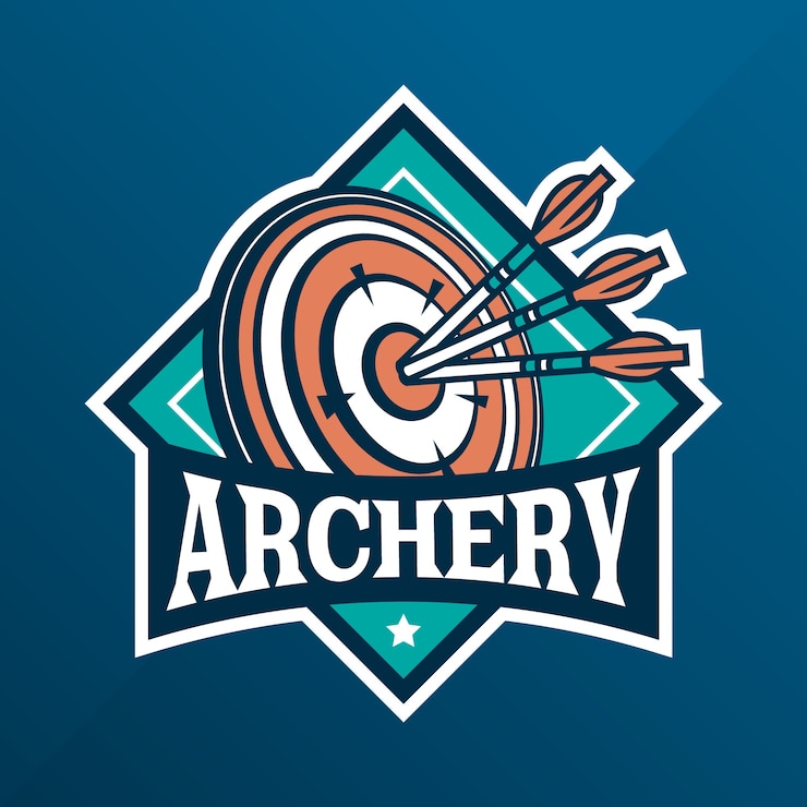 Vector gratuito plantilla de diseño de logotipo de tiro con arco