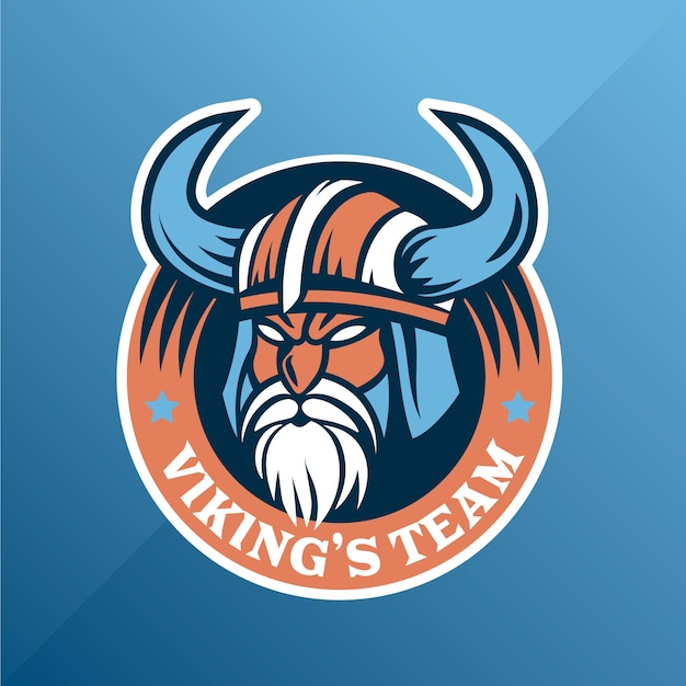 Vector gratuito plantilla de diseño de logotipo vikingo