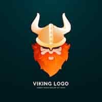 Vector gratuito plantilla de diseño de logotipo vikingo