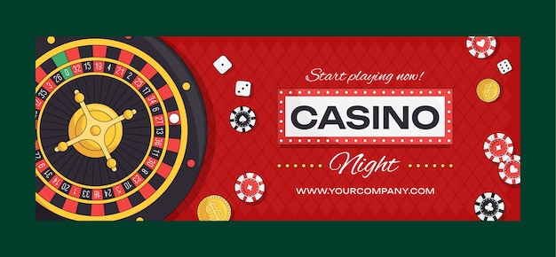 Vector gratuito plantilla de diseño de noche de casino dibujada a mano