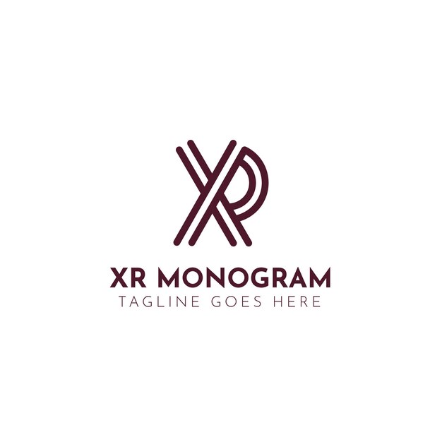 Plantilla de diseño plano rx o xr