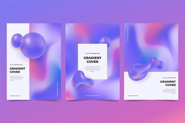 Plantilla de diseño de portada degradada