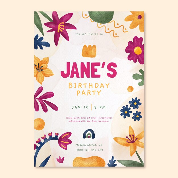 Plantilla de diseño de póster de colores A/W