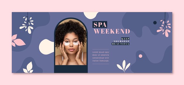 plantilla de diseño de spa plano