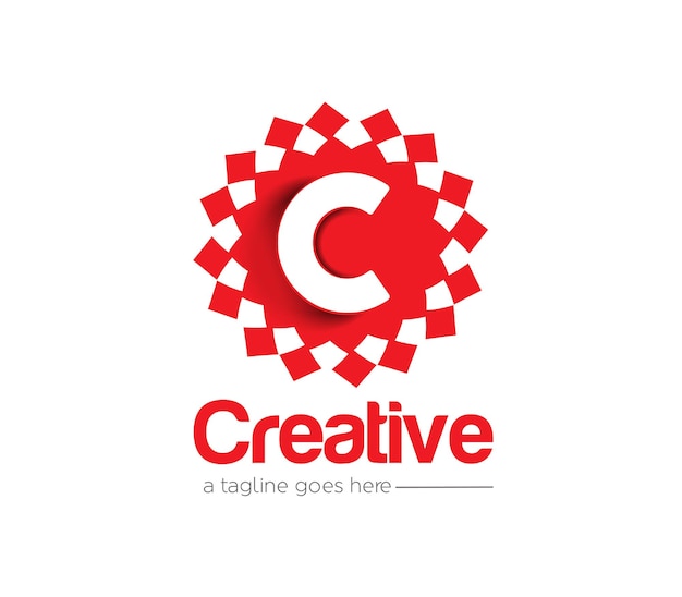 Plantilla de diseño de vector de logotipo corporativo C de identidad de marca