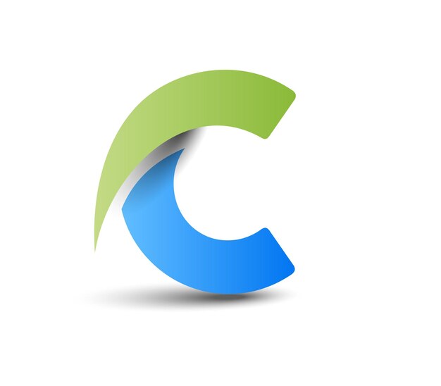 Plantilla de diseño de vector de logotipo corporativo C de identidad de marca