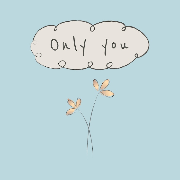Vector gratuito plantilla editable de cita motivacional con doodle plant only you