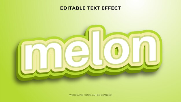 Plantilla editable de logotipo de texto de melón