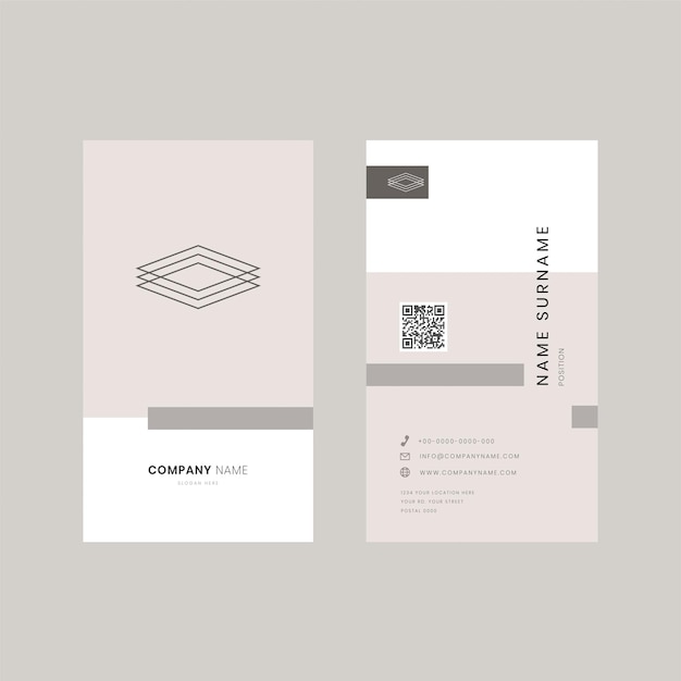 Plantilla editable de tarjeta de visita beige