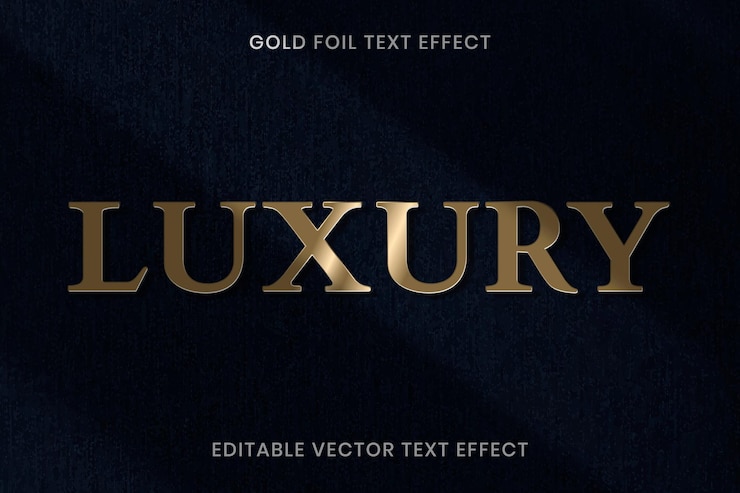Vector gratuito plantilla editable de vector de efecto de texto de textura de hoja de oro