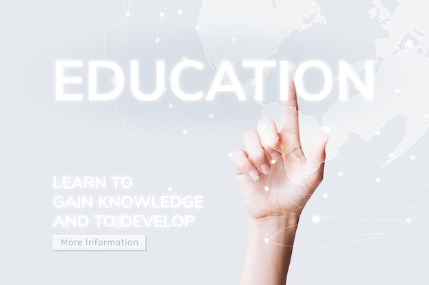Plantilla de educación global tecnología futura