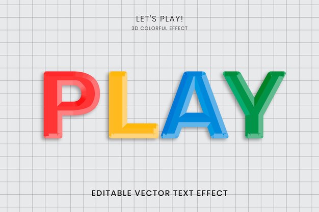 Plantilla de efecto de texto colorido en papel cuadriculado