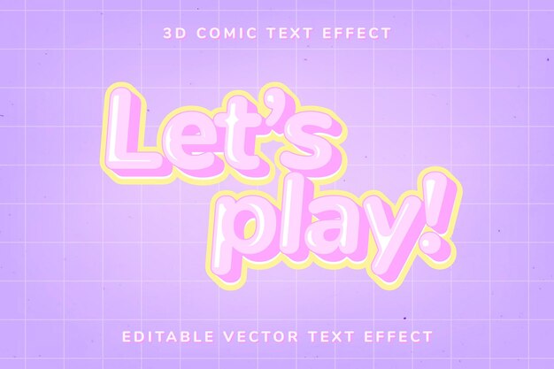 Plantilla de efecto de texto cómico editable