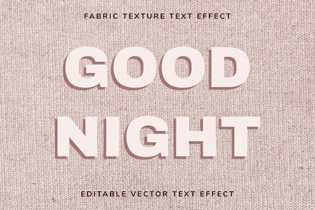 plantilla de efecto de texto editable textura de tela rosa